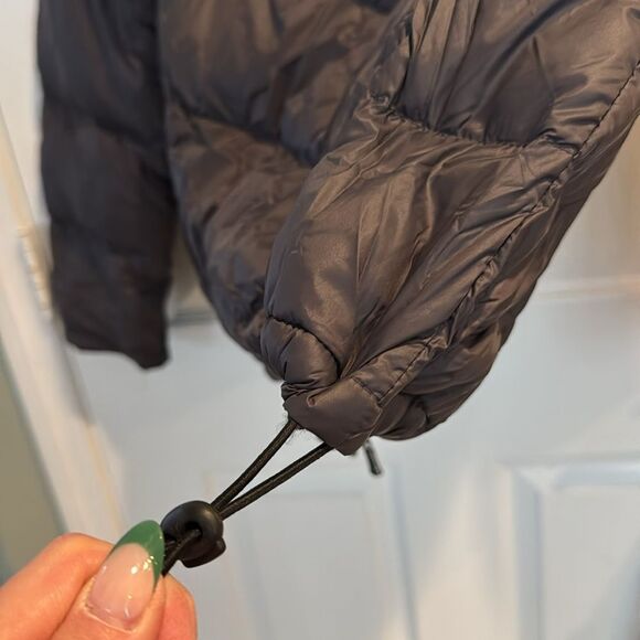 Michael Michael Kors Black Packable Down Puffer Jacket W/ Bag Charcoal Small - Picture 9 of 11